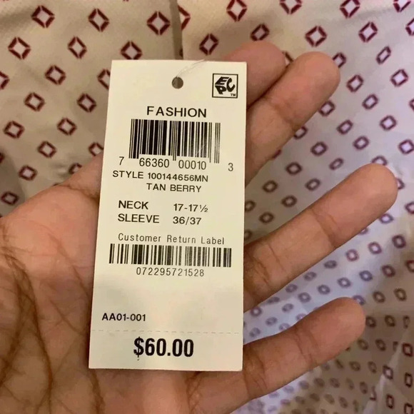 Mens Alfani Refined Woven Button Down NWT - B5 - Picture 6 of 7